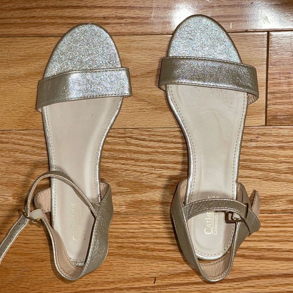 Women's Glitter Open Toe Ankle Strap Low Block Chunky Heels Sandals Party Weddin
